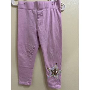 Cynthia Rowley Lavender Leggings with Sequined Star at Bottom Sz 4